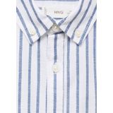 Mango Kids - Overhemd - Middenblauw - Lange Mouwen - 100% Katoen