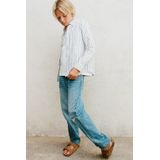 Mango Kids - Overhemd - Middenblauw - Lange Mouwen - 100% Katoen