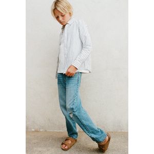 Mango Kids - Overhemd - Middenblauw - Lange Mouwen - 100% Katoen