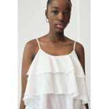 Mango Teen - Spaghetti Top - Katoen - Wit