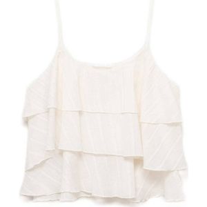 Mango Teen - Spaghetti Top - Katoen - Wit