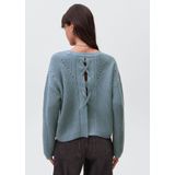 MANGO TEEN - Grof Gebreide Trui - Grijsblauw