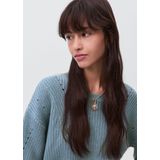 MANGO TEEN - Grof Gebreide Trui - Grijsblauw