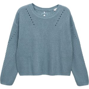 MANGO TEEN - Grof Gebreide Trui - Grijsblauw