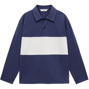 MANGO KIDS - Shirt 'FOREHAND' - Crème/Navy - T-shirt