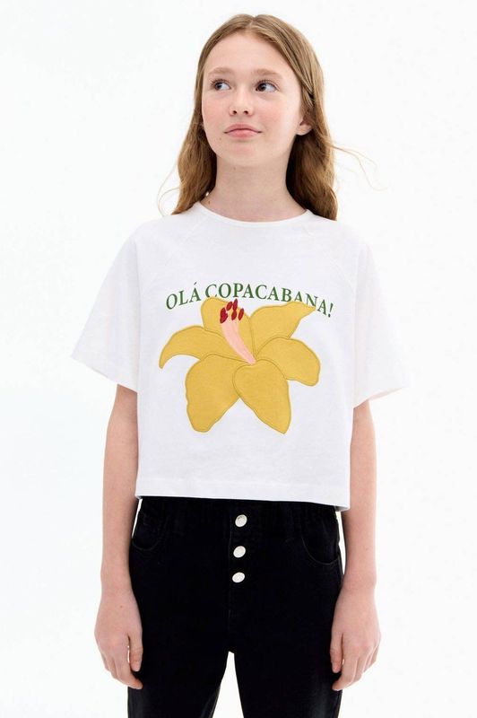 Mango - Kids - Jeans - Regular Fit - 100% Katoen - Hoge Paperbag Tailleband