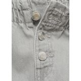 Mango - Kids - Jeans - Blauw - 100% Katoen, Regular Fit, Hoge Taille, Paperbag Tailleband