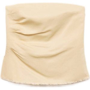 Mango - Strapless Top - Geel