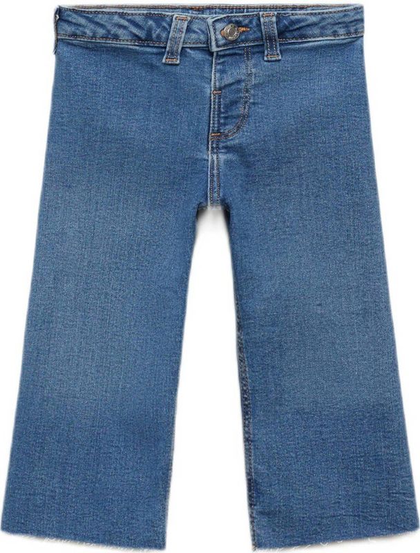 Mango - Wide Leg Jeans - Medium Blue Denim - Voor Meisjes