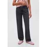 MANGO TEEN - Jeans - Grijs - Straight Fit - 100% Katoen