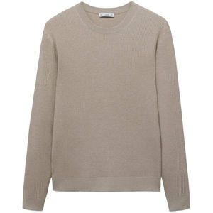 Mango Man - Pullover - Beige - Rib Gebreid