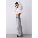 MANGO TEEN - Wide Leg Jeans - Grijs Denim