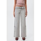 MANGO TEEN - Wide Leg Jeans - Grijs Denim