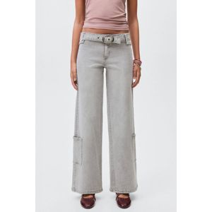 MANGO TEEN - Wide Leg Jeans - Grijs Denim