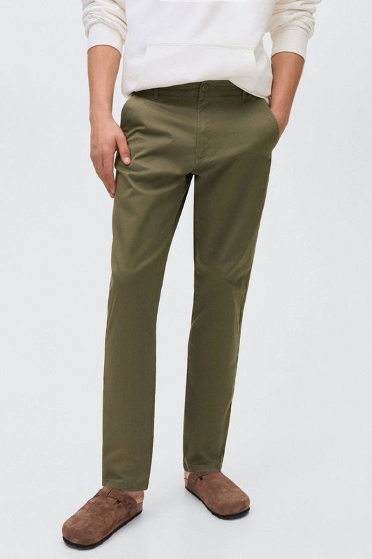 MANGO TEEN - Casual Broek - Kaki - Regular Fit