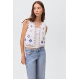 MANGO TEEN - Gilet - Wit - Mouwloos - Licht Gewatteerd - 100% Katoen