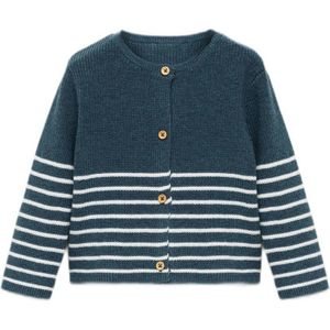 Mango - Kids Vest - Fijn Gebreid - Lange Mouwen - Ronde Hals