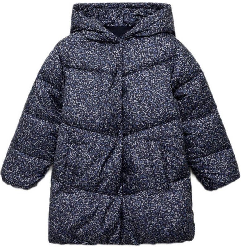 Mango Kids gewatteerde jas donkerblauw