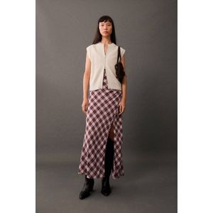 Mango - Gilet - Ecru - Rib Gebreid