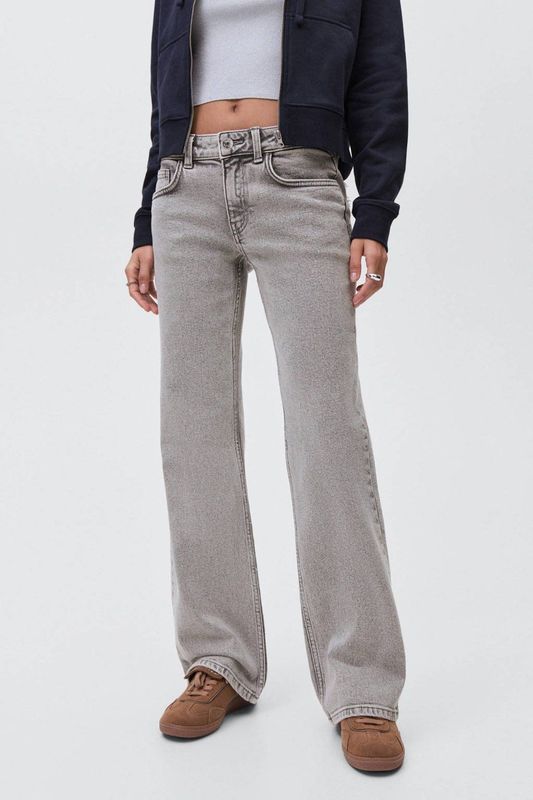 MANGO TEEN - Jeans - Rechte Pasvorm - Met Geborduurde Vlinders