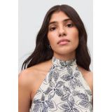 MANGO TEEN - Jurk - 100% Viscose - Spaghettibandjes - Halterkraag