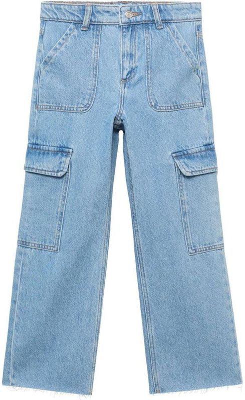 Mango - Cargobroeken - Jeans - 100% Katoen - Rechte Pasvorm