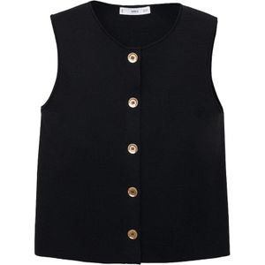 MANGO - YOLANDO - Gebreide Bodywarmer - Zwart