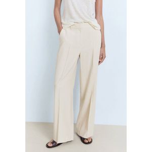 Mango - Straight Regular Waist - Pantalon - Beige