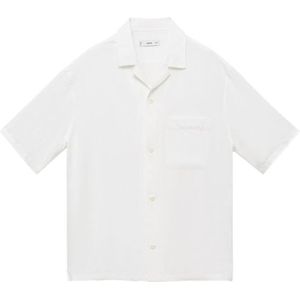 Mango Man - Linnen Casual Overhemd - Ecru