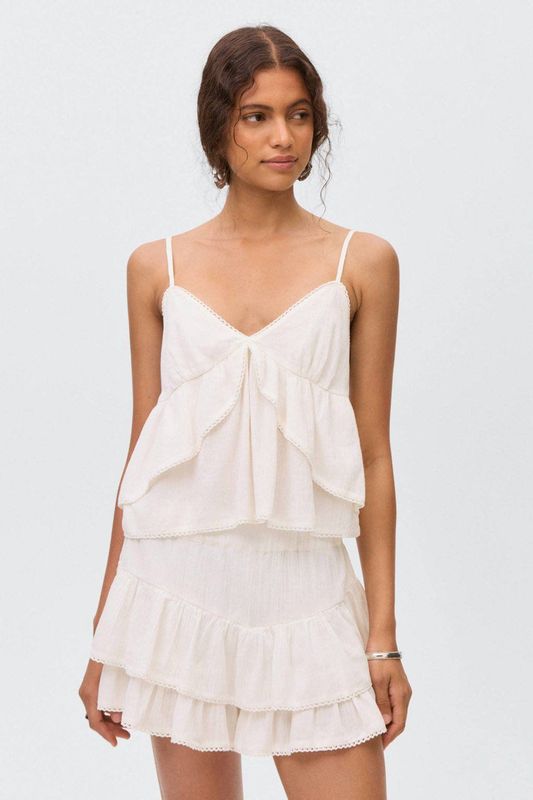 MANGO TEEN - Spaghettitop - Wit