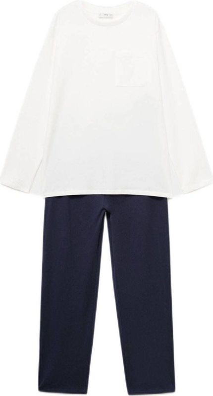 MANGO TEEN - Pyjamaset - Donkerblauw/Wit