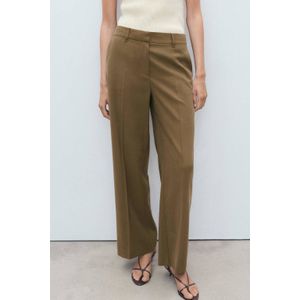 Mango - Straight Regular Waist - Pantalon - Kaki