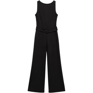 MANGO - Jumpsuit - Zwart - Gevoerde Zoom/Rand - Mouwloos