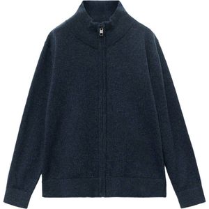 Mango Kids - Vest - Marine - Fijn Gebreid