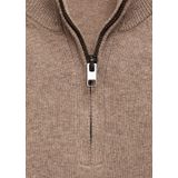 Mango Kids - Gebreide Trui - Beige - Lange Mouwen - Opstaande Kraag