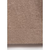 Mango Kids - Gebreide Trui - Beige - Lange Mouwen - Opstaande Kraag