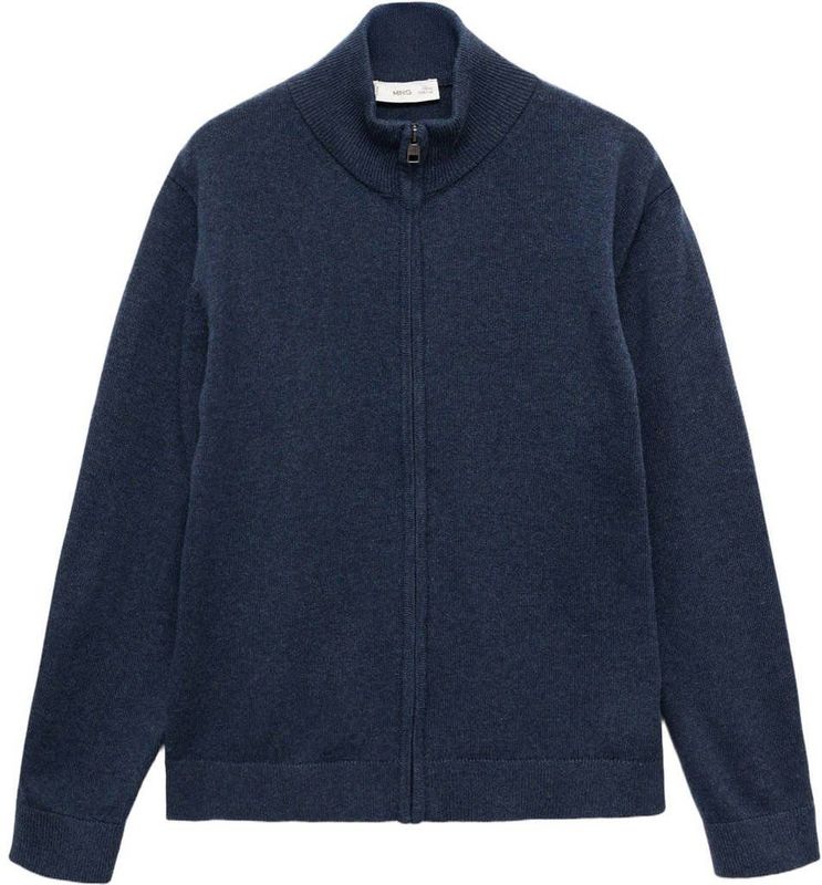 Mango Kids - Vest - Zacht Katoen - Lange Mouw - Opstaande Kraag