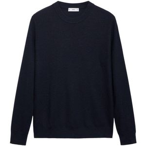 Mango Man - Trui - Donkerblauw - Ingebreid Patroon