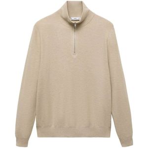 Mango Man trui fijn gebreid beige