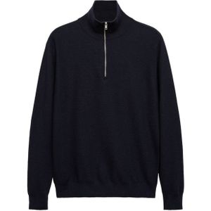 Mango Man - Fijn Gebreide Trui - Donkerblauw