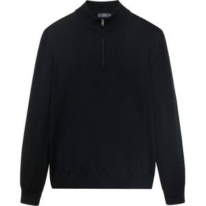 Mango Man trui met wol gebreid zwart