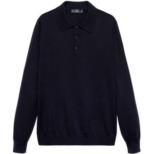 Mango Man - Regular Polo - Donkerblauw - 100% Wol