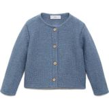 Mango Kids - Vest - Zacht Katoen en Acryl - Lange Mouwen - Ronde Hals