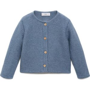 Mango Kids - Vest - Zacht Katoen en Acryl - Lange Mouwen - Ronde Hals