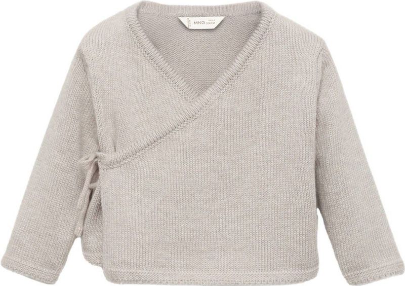 Mango - Driedelige Baby Set - Overslag Top met Lange Mouwen - Lange Broek - Bijpassende Muts