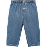 Mango Kids - Jeans - Medium Blauw - Straight Fit - 100% Katoen