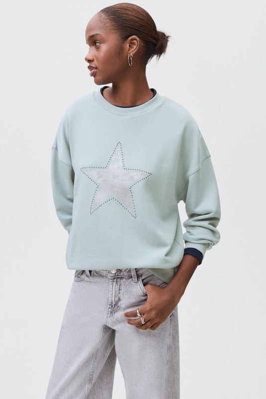 MANGO TEEN sweater lichtgroen