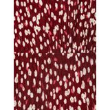 Mango - Zomerjurk - Rood - Midi Lengte - Korte Mouwen