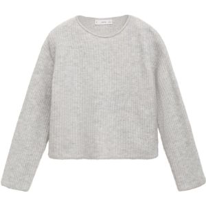 MANGO KIDS - Trui - Grijs Gemêleerd - Lange Mouw - Normale Pasvorm