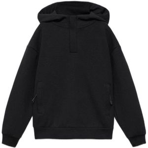 Mango - Kids Hoodie - Zwart - Sweater